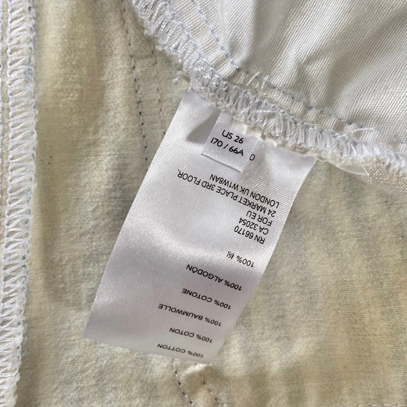 Urban Outfitters BDG Calvin Denim Blue White Striped High Waist Shorts 26 2 4 - Picture 10 of 14